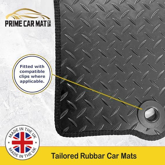 PCM - Car Mats - Compatible with VW Polo 2018-Onwards - 4 Floor Mat Set With 4 Clips