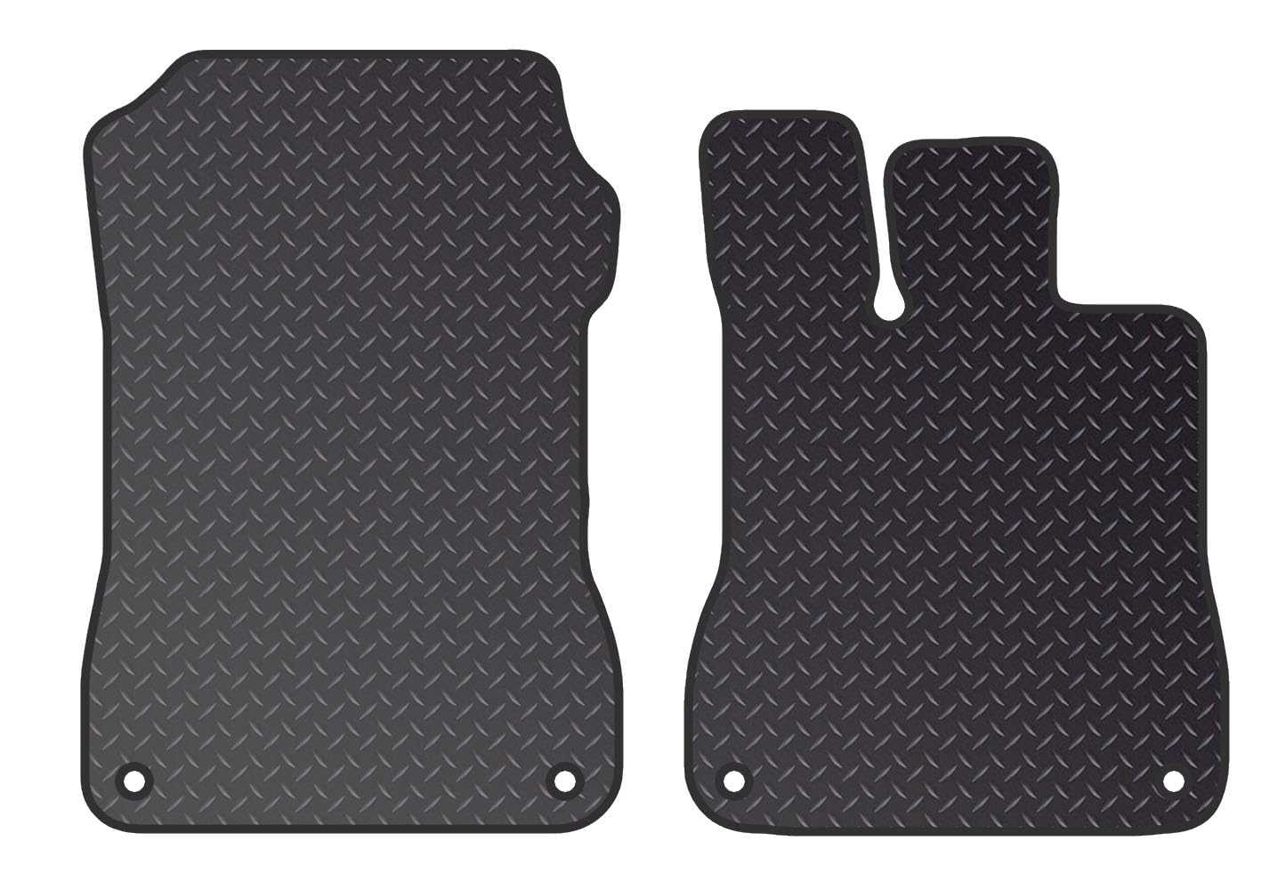 PCM- Car Floor Mats fits for MERCEDES SL from 2011-Present- Black Heavy Duty Rubber 5mm - Tailored Car Mats - Car Floor Mat, with Anti Slip Backing - 2 pcs Floor Mat Set with 4 Clips