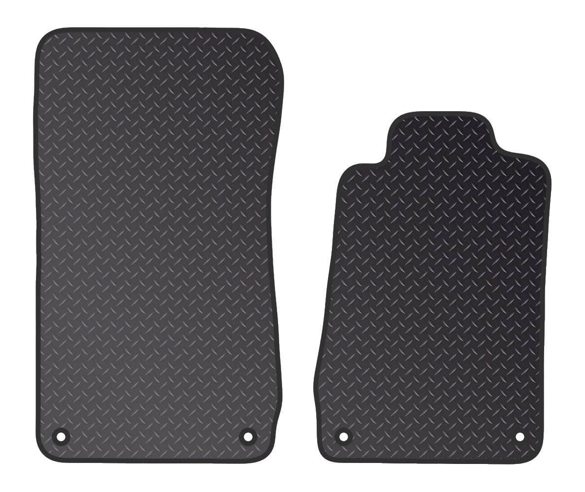 PCM- Car Floor Mats fits for MERCEDES SLK from (1996-2004)- Black Heavy Duty Rubber 5mm - Tailored Car Mats - Car Floor Mat, with Anti Slip Backing - 2 pcs Floor Mat Set with 4 Clips