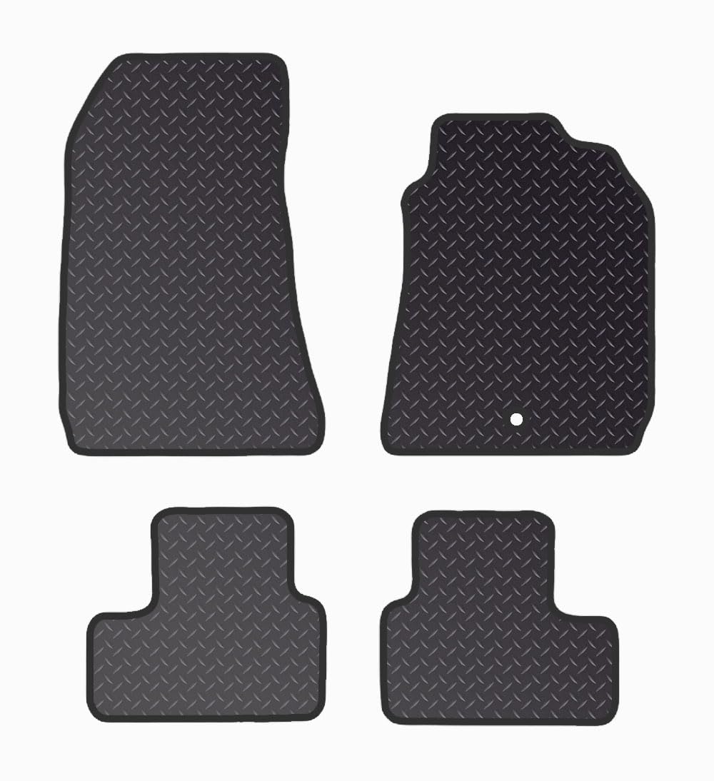PRIME CAR MAT - Fits ALFA-ROMEO 159-2005-2011 - Black Standard Rubber 3mm - Tailored Car Mats - Waterproof, Non Slip Car Floor Mat, with Anti Slip Backing - 4 pcs Floor Mat Set with 1 Clips