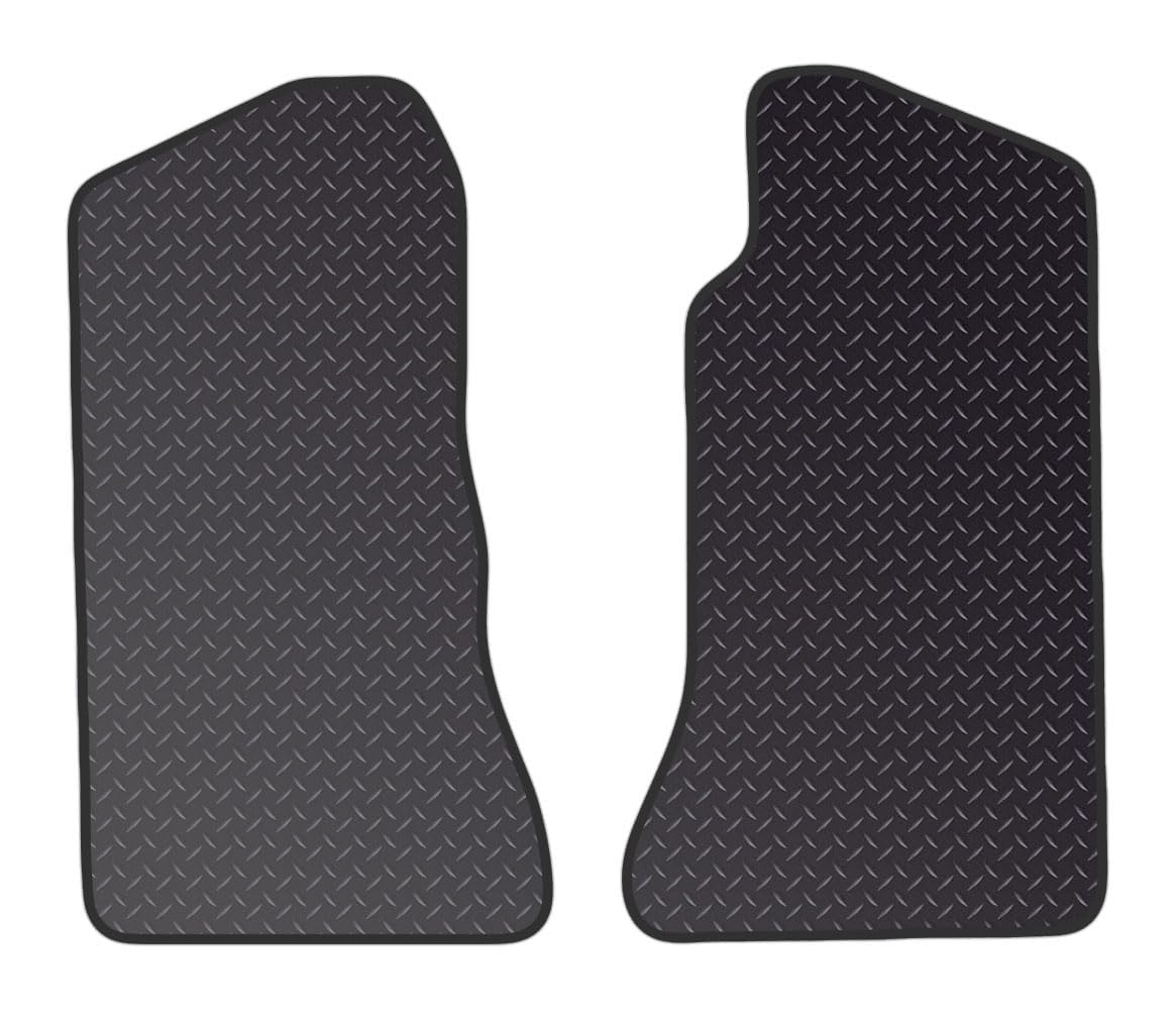 PCM- Car Floor Mats fits for MG B 4 SYNCHRO from (1962-1980)- Black Standard Rubber 3mm - Tailored Car Mats - Car Floor Mat, with Anti Slip Backing - 2 pcs Floor Mat Set with 0 Clips