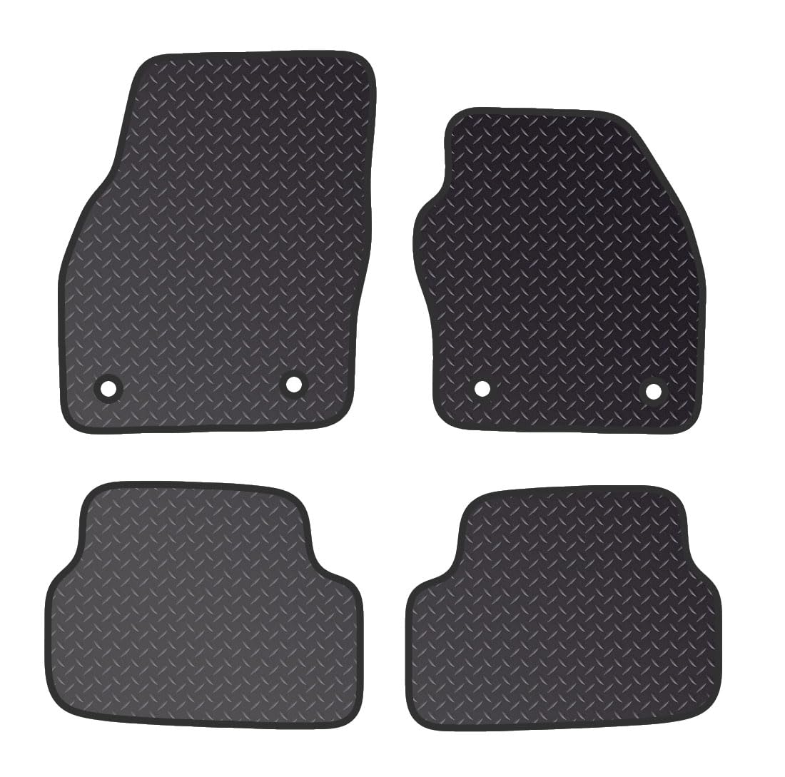 PRIME CAR MAT - Fits AUDI A1 2019-ON - Black Black Heavy Duty Rubber 5mm - Anti Slip Tailored Car Mats - Waterproof, Non Slip Car Floor Mat, with Anti Slip Backing - 4 pcs Floor Mat Set