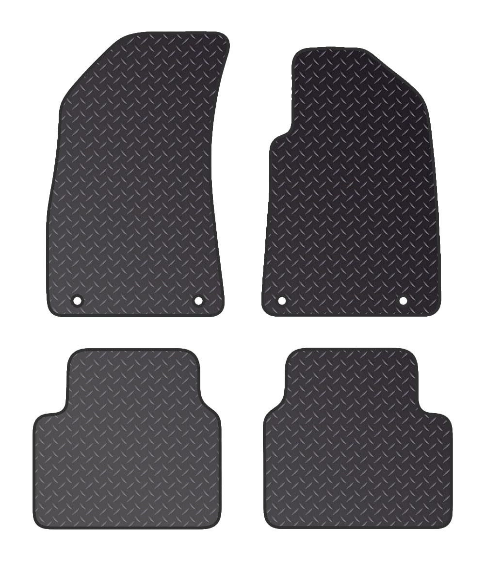 PCM- Car Floor Mats fits for MG ZS Electric From 2019 Present- Black Standard Rubber 3mm - Tailored Car Mats - Car Floor Mat, with Anti Slip Backing -