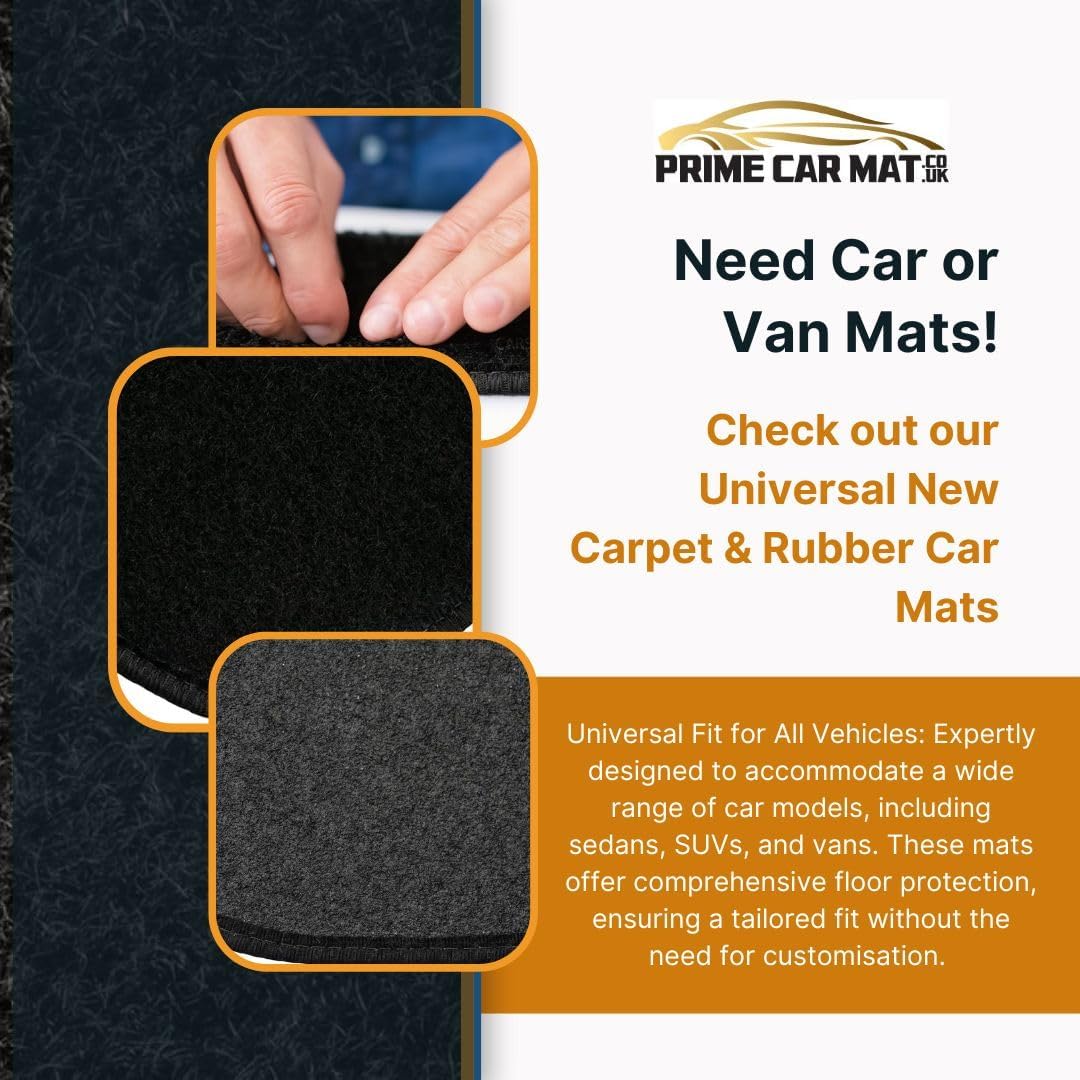 PCM - For Vauxhall Corsa E (2014-2019) All Weather, Anti-Slip Backing & Black Trim (Standard Rubber 3MM)