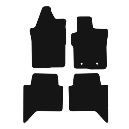 PCM- Car Floor Mats fits for Ford Ranger from 2021 ON - Tailored Car Mats - Car Floor Mat, with Anti Slip Backing - 4 pcs Floor Mat Set with 2 Clips