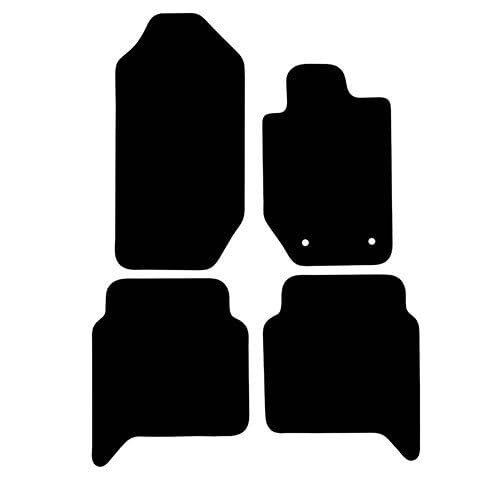 PCM- Car Floor Mats fits for Ford Ranger from 2012-2016 - Tailored Car Mats - Car Floor Mat, with Anti Slip Backing - 4 pcs Floor Mat Set with 2 Clips