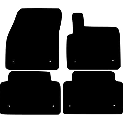 PCM- Car Floor Mats fits for Land Rover RANGE ROVER EVOQUE (MANUAL) from 2019-ON from - Car Floor Mat, with Anti Slip Backing - 4 pcs Floor Mat Set with 8 Clips