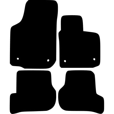 PCM- Car Floor Mats fits for Seat Leon from (2009-2013) - Tailored Car Mats - Car Floor Mat, with Anti Slip Backing - 4 pcs Floor Mat Set with 4 Clips