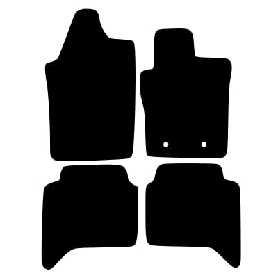 PCM- Car Floor Mats fits for Ford RANGER DOUBLE CAB RAPTOR WHEN LINER FITTED from 2022 ON - Car Floor Mat, with Anti Slip Backing - 4 pcs Floor Mat Set