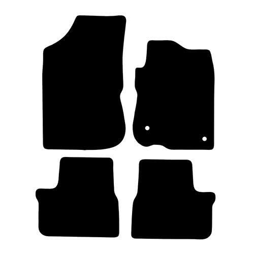 PCM- Car Floor Mats fits for Peugeot 2008 & 208 from 2013-2020 - Tailored Car Mats - Car Floor Mat, with Anti Slip Backing - 4 Pcs Floor Mat Set with 2 Clips