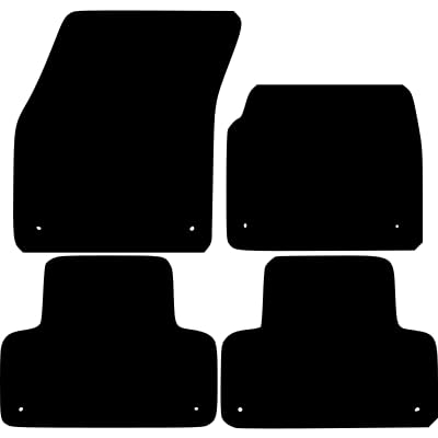 PCM- Car Floor Mats fits for Land Rover RANGE ROVER EVOQUE from 2011-2013 from - Tailored Car Mats - Car Floor Mat, with Anti Slip Backing - 4 pcs Floor Mat Set with 8 Clips