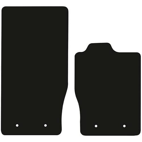 PRIME CAR MAT - Fits Jaguar F Type from 2014-2016 - Taloried Mats-Waterproof, Non Slip Car Floor Mat, Fitted with Clips & Anti Slip Backing-2 pcs Floor Mat Set with 4 Clips