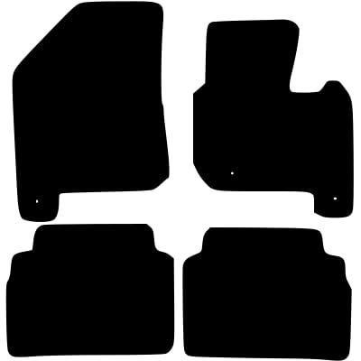 PCM - Car Floor Mats Compatible with KIA Soul EV from 2016-2020 - Tailored Car Mats with Non Slip Backing - 4 pcs Floor Mat Set with 3 Clips
