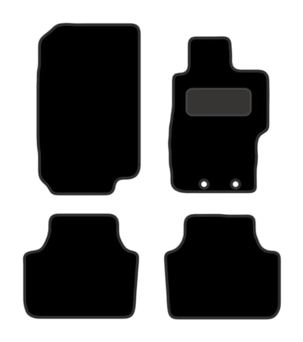 PCM - Car Floor Mats for Honda ACCORD MANUAL-2004-2008 - Black - Tailored Car Mats - Waterproof, Non Slip Car Floor Mat, with Anti Slip Backing - 4 pcs Floor Mat Set with 2 Clips