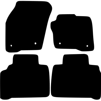 PCM- Car Floor Mats fits for Ford S Max 5 Seater from 2015 ON - Tailored Car Mats - Car Floor Mat, with Anti Slip Backing - 4 pcs Floor Mat Set with 4 Clips