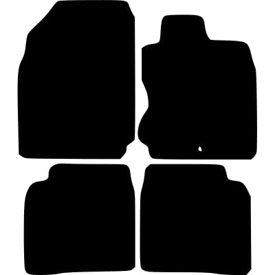 PCM- Car Floor Mats fits for NISSAN Note from (2006-2013) - Black Premium Carpet - Tailored Car Mats - Car Floor Mat, with Anti Slip Backing - 4 pcs Floor Mat Set with 1 Clips