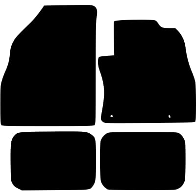 PCM- Car Floor Mats fits for Fiat Qubo from 2008 - Present - Tailored Car Mats - Car Floor Mat, with Anti Slip Backing - 4 pcs Floor Mat Set with 2 Clips