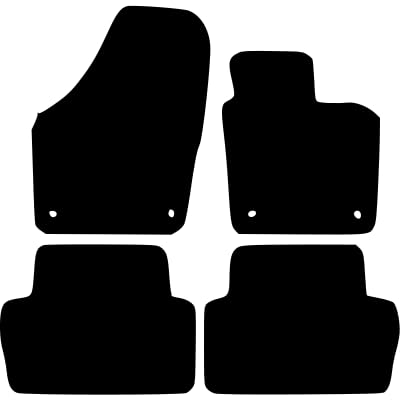 PCM- Car Floor Mats fits for Seat Alhambra 7 Seater from 2010 ON - Tailored Car Mats - Car Floor Mat, with Anti Slip Backing - 5 pcs Floor Mat Set with 4 Clips