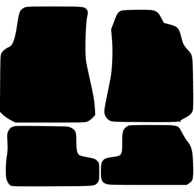 PCM- Car Floor Mats fits for NISSAN 200SX from (1994-2001) - Black Standard Rubber 3mm - Tailored Car Mats - Car Floor Mat, with Anti Slip Backing - 4 pcs Floor Mat Set with 1 Clip