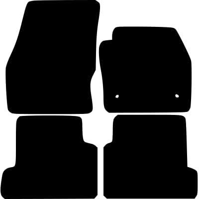 PCM- Car Floor Mats fits for Ford KUGA from 2013-2015 - Tailored Car Mats - Car Floor Mat, with Anti Slip Backing - 4 pcs Floor Mat Set with 2 Clips