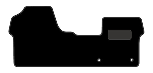 Tailored Mats - Vauxhall Vivaro (2019+) - Tailored Fit Black Van Mat Accessory - Anti-Slip with Clips, Fitted With Clips & Granulated Backing - 1 Pc Floor Mat