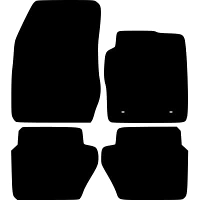 PCM- Car Floor Mats fits for Ford Fiesta from 2008-2011 - Tailored Car Mats - Car Floor Mat, with Anti Slip Backing - 4 pcs Floor Mat Set with 2 Clips