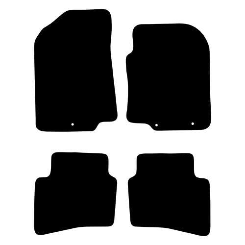PCM - Car Floor Mats Compatible with KIA Rio from 2011-2017 - Tailored Car Mats with Non Slip Backing - 4 pcs Floor Mat Set with 3 Clips
