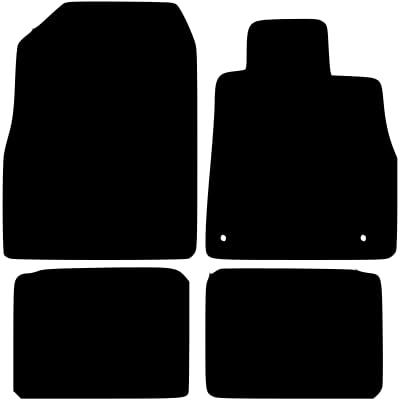 PCM- Car Floor Mats fits for NISSAN Micra from 2017 - Present - Black Premium Carpet - Tailored Car Mats - Car Floor Mat, with Anti Slip Backing - 4 pcs Floor Mat Set with 2 Clips