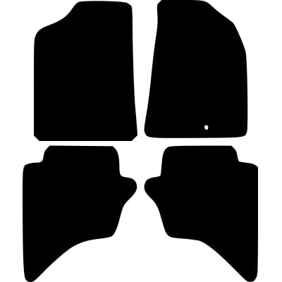 PCM- Car Floor Mats fits for Ford Ranger Double Cab from 2006-2010 - Tailored Car Mats - Car Floor Mat, with Anti Slip Backing - 4 pcs Floor Mat Set with 1 Clip