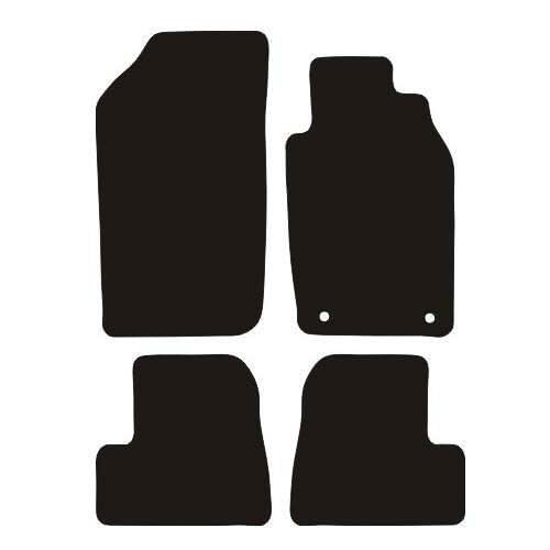 PCM- Car Floor Mats fits for Peugeot 206 CC from 2001-2007 - Tailored Car Mats - Car Floor Mat, with Anti Slip Backing - 4 Pcs Floor Mat Set with 2 Clips