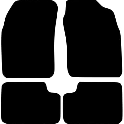 PCM- Car Floor Mats fits for NISSAN Micra from (1993-2003) - Black Standard Rubber 3mm - Tailored Car Mats - Car Floor Mat, with Anti Slip Backing - 4 pcs Floor Mat Set with 1 Clip