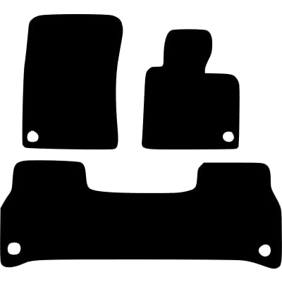 PCM- Car Floor Mats fits for Land Rover Range Rover Vogue from 2003-2012 from - Tailored Car Mats - Car Floor Mat, with Anti Slip Backing - 3 pcs Floor Mat Set with 2 Clips