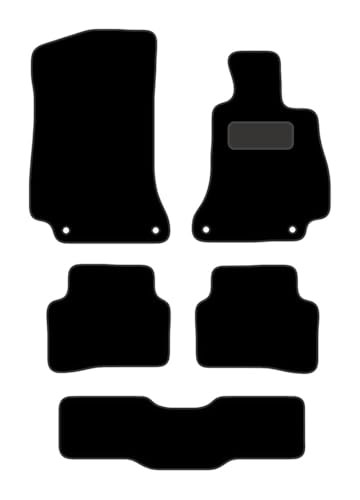 PCM - Car Floor Mats for Mercedes C CLASS C250 TAXI WITH CC (2015 ON) 5 CLIPS - Tailored Car Mats - Car Floor Mat, with Anti Slip Backing - 4 pcs Floor Mat Set