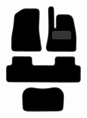 PRIME CAR MAT - Floor Mat for Tesla Model 3 fits for (2019-2020) - Tailored Car Mats - Car Floor Mat, with Anti Slip Nylon Backing - 4 pcs Floor Mat Set with 2 Clips