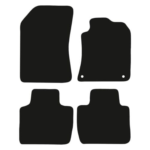 PCM- Car Floor Mats fits for Peugeot 508 from 2019 ON - Tailored Car Mats - Car Floor Mat, with Anti Slip Backing - 4 Pcs Floor Mat Set with 2 Clips