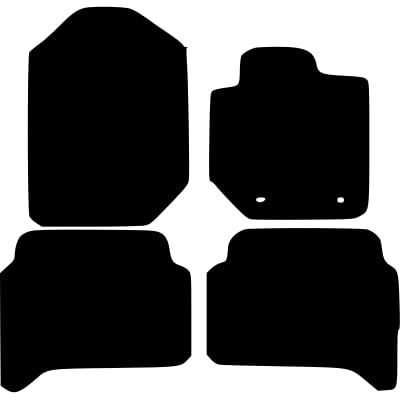 PCM- Car Floor Mats fits for Ford RANGER DOUBLE CAB (P375) from 2012-2022 - Car Floor Mat, with Anti Slip Backing - 4 pcs Floor Mat Set with 2 Clips
