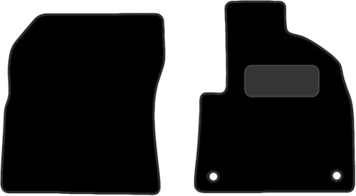 PCM - Tailored Fit Car Floor Mats for Vauxhall Combo Van Front 2019 On - Colour Edging - Anti Slip, Fitted With Clips, Easy to Clean & Granulated Backing for All-Weather - 2 Pc Floor Mat