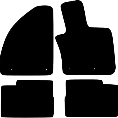 PCM- Car Floor Mats fits for Fiat Tipo Automatic from 2016 ON- Black Standard Rubber 3mm - Tailored Car Mats - Car Floor Mat, with Anti Slip Backing - 4 pcs Floor Mat Set with 4 Clips