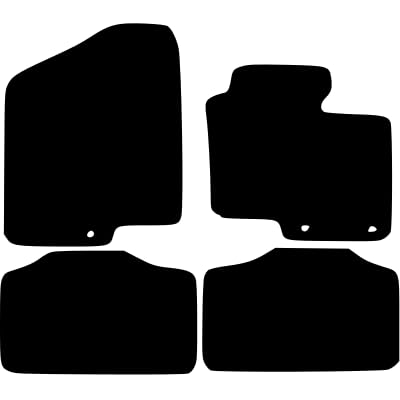 PCM - Car Floor Mats Compatible with KIA Optima from 2010-2016 - Tailored Car Mats with Non Slip Backing - 4 pcs Floor Mat Set with 3 Clips