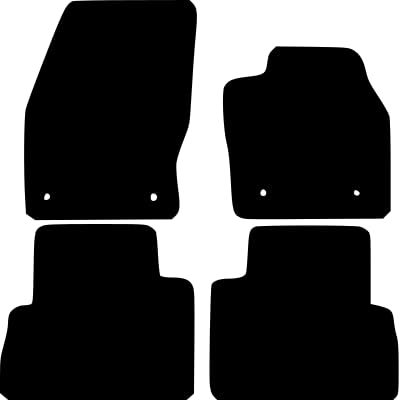PCM- Car Floor Mats fits for Ford C MAX from 2015-2018 - Tailored Car Mats - Car Floor Mat, with Anti Slip Backing - 4 pcs Floor Mat Set with 4 Clips