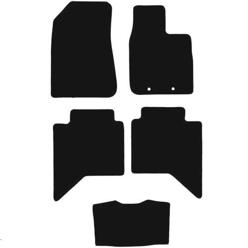 PCM- Car Floor Mats fits for ISUZU D-Max from 2021 ON - Tailored Car Mats - Car Floor Mat, with Anti Slip Backing - 5 pcs Floor Mat Set with 2 Clips