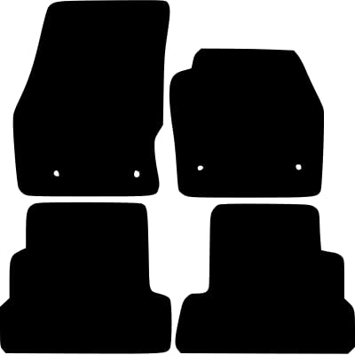 PCM- Car Floor Mats fits for Ford KUGA from 2015-2019 - Tailored Car Mats - Car Floor Mat, with Anti Slip Backing - 4 pcs Floor Mat Set with 2 Clips