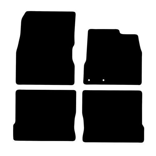 PCM- Car Floor Mats fits for NISSAN Note from 2013 - Present - Black Carpet - Tailored Car Mats - Car Floor Mat, with Anti Slip Backing - 4 pcs Floor Mat Set with 2 Clips