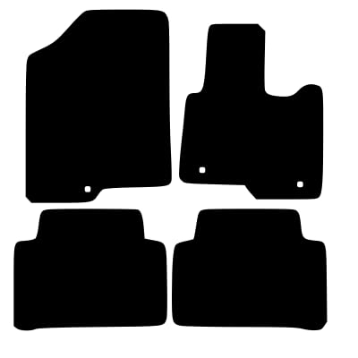PCM - Car Floor Mats Compatible with KIA SORENTO HYBRID 5 SEATER from 2020 ON - Tailored Car Mats with Non Slip Backing - 4 pcs Floor Mat Set with 3 Clips