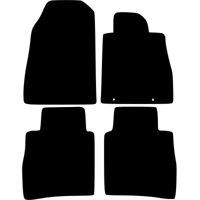 PCM- Car Floor Mats fits for NISSAN Pulsar form 2014 - Present - Tailored Car Mats - Car Floor Mat, with Anti Slip Backing - 4 pcs Floor Mat Set with 2 Clips