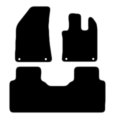 PCM - MG HS Automatic Taxi Version (2024+) Car Mats Accessories Tailored Fit Floor Mats Non Slip Full Coverage Compatible Anti Slip Granulated Backing Hand-Finished Clips