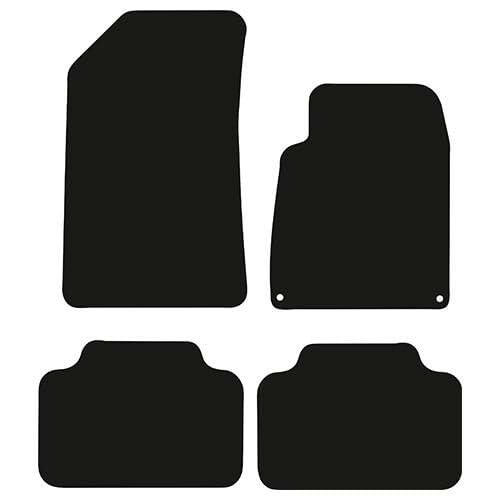 PCM- Car Floor Mats fits for Peugeot 407 Estate from 2004-2011 - Tailored Car Mats - Car Floor Mat, with Anti Slip Backing - 4 Pcs Floor Mat Set with 2 Clips