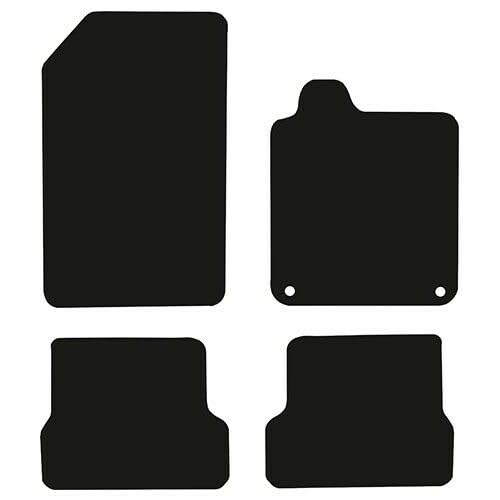 PRIME CAR MAT-Fits Renault Laguna Coupe From 2007-2015 - Taloried Mats-Waterproof, Non Slip Car Floor Mat, Fitted with Clips-4 pcs Floor Mat Set with 2 Clips