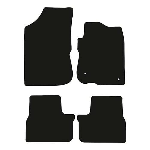 PCM- Car Floor Mats fits for Peugeot 208 CC from 2012-2019 - Tailored Car Mats - Car Floor Mat, with Anti Slip Backing - 4 Pcs Floor Mat Set with 2 Clips