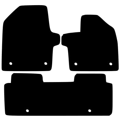 PCM - Car Floor Mats Compatible with KIA EV6 from 2021 ON - Tailored Car Mats with Non Slip Backing - 4 pcs Floor Mat Set with 6 Clips